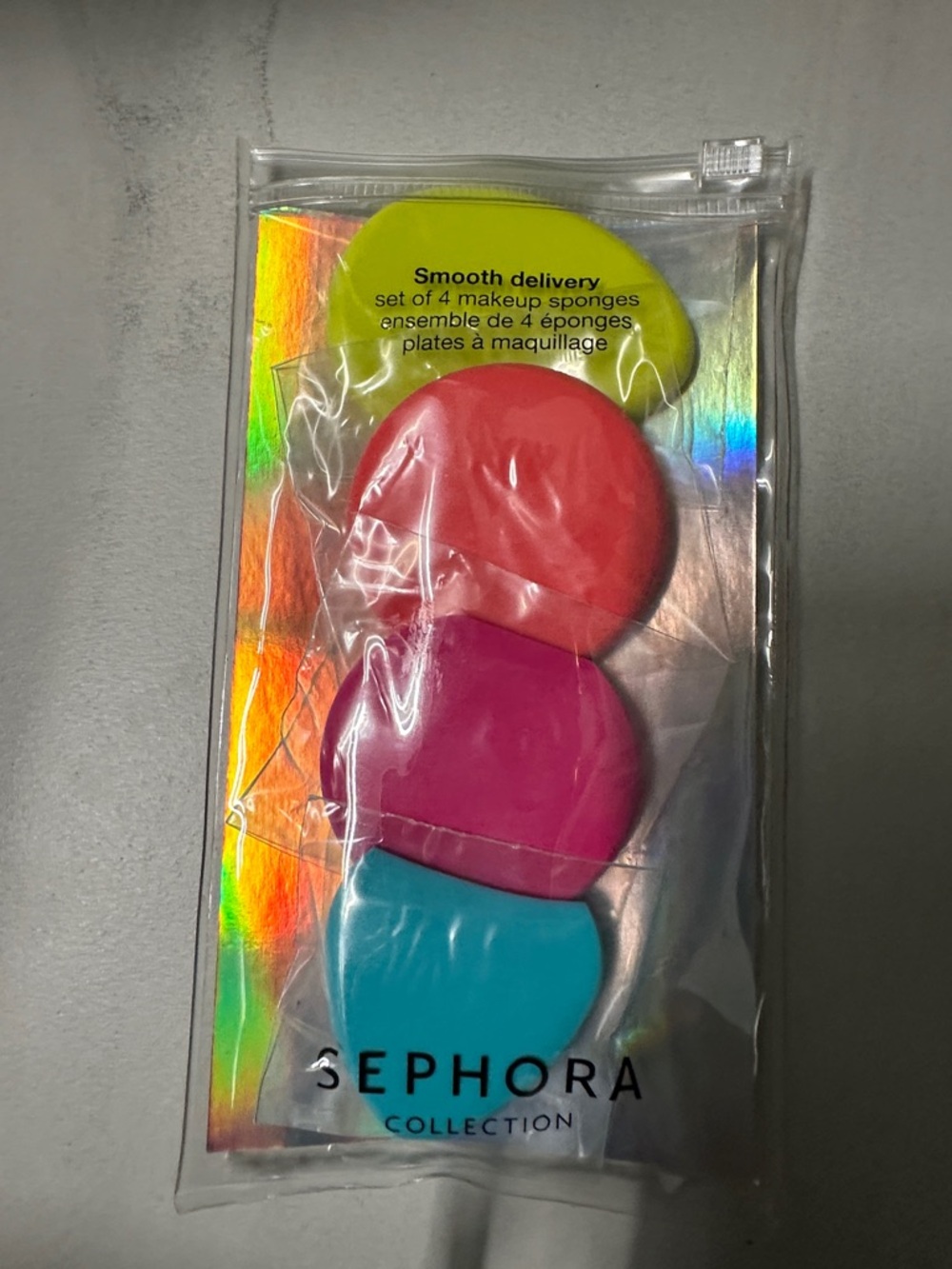 Sephora Neon Makeup Sponge Set - Yellow, Pink, Orange, Turquoise